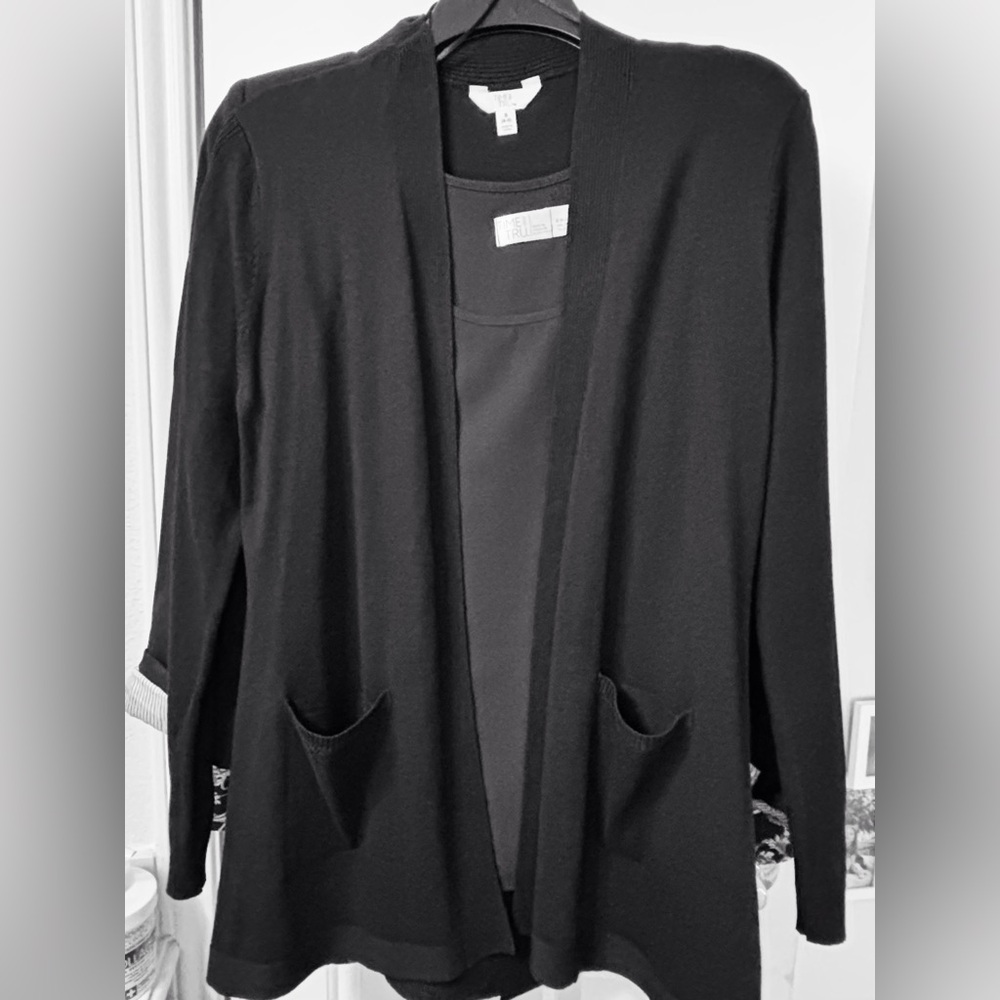 2 Pc Women’s Sweater Cardigan and Camisole Top to match Size Small